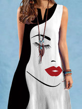 Figure Loose Plus Size V-neck Mini Dresses
